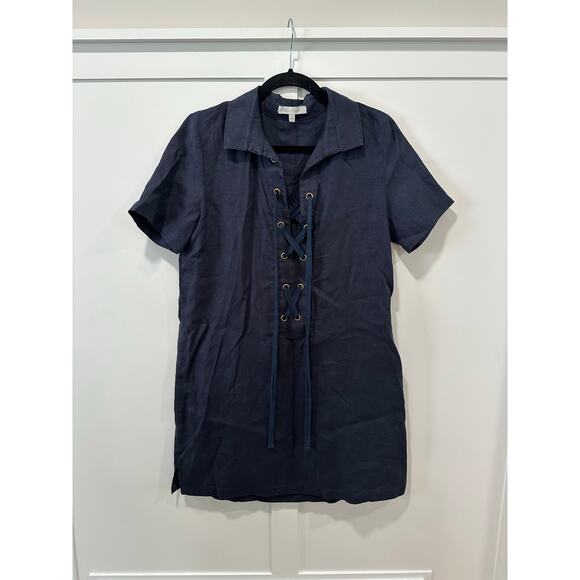 Laju Los Angeles Lace Up Linen Dress Size M - Picture 1 of 3